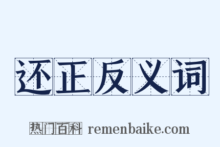 还正反义词是什么意思的图片
